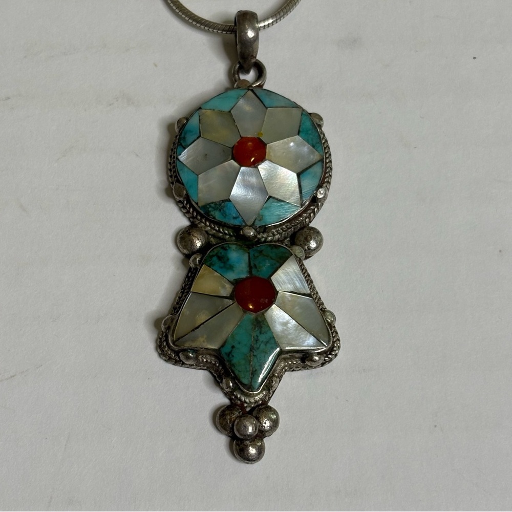 Sterling Silver Native Necklace - image 6